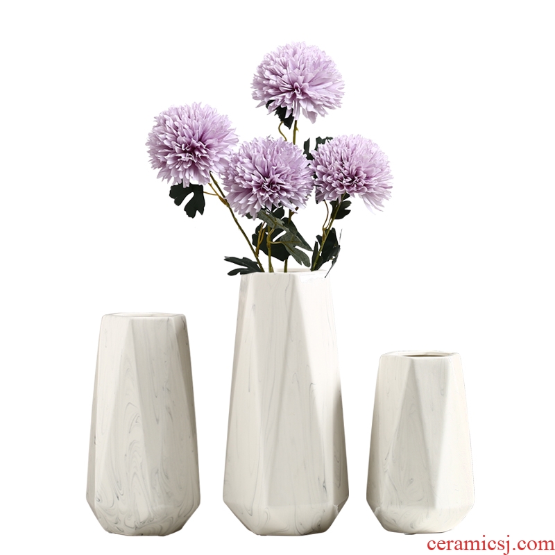 Vase furnishing articles sitting room TV cabinet dry flower arranging flowers flowers white vase desktop contemporary and contracted household porcelain decoration
