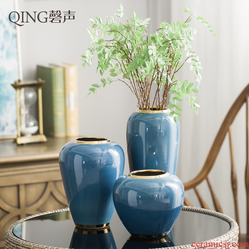 European vase modern simulation flower arranging furnishing articles contracted sitting room porch TV ark household ceramic jewelry dried flowers