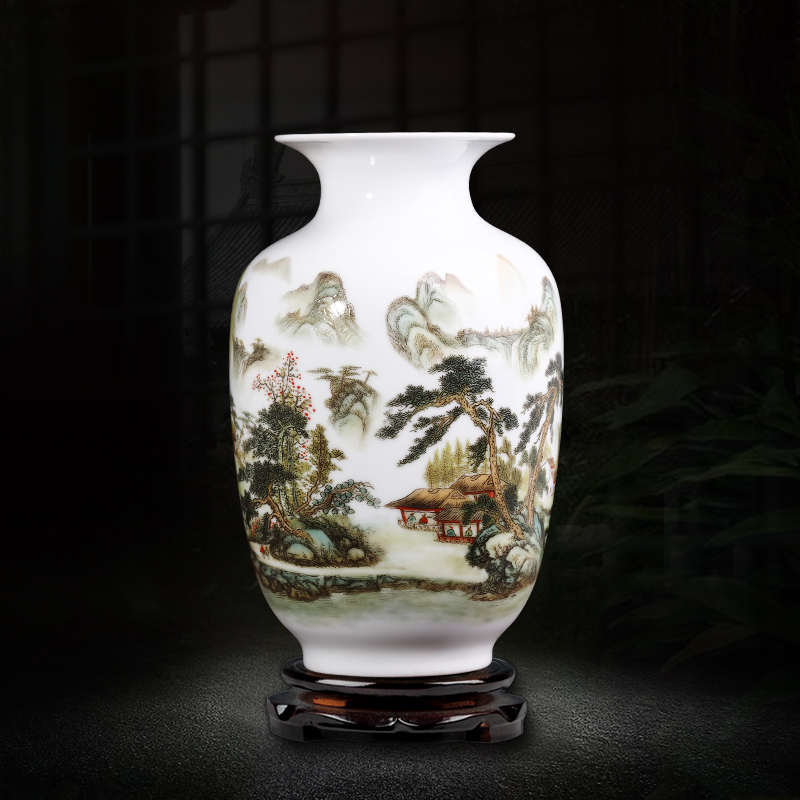 Jingdezhen ceramics floret bottle furnishing articles dried flower arranging flowers sitting room ark Chinese style home decoration arts and crafts