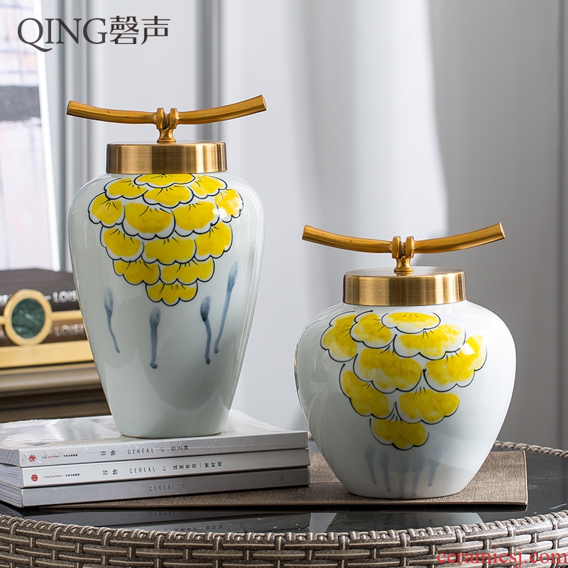 New Chinese jingdezhen ceramic plug vase furnishing articles european-style package vase household living room TV ark soft outfit decoration