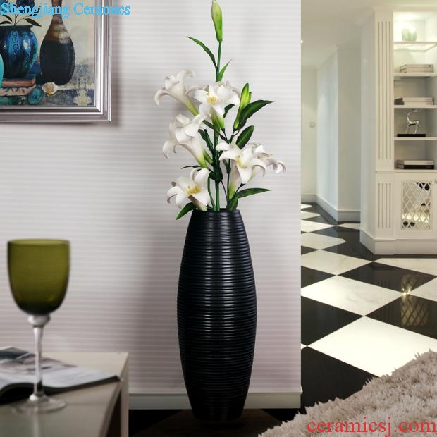 Europe type TV ark contracted sitting room ground vase furnishing articles of jingdezhen ceramics modern large creative dry flower arranging flowers