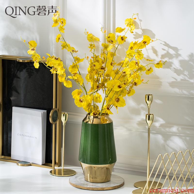 New Chinese style living room flower arranging jingdezhen ceramic vase furnishing articles contracted Europe type desktop vase decoration arranging flowers