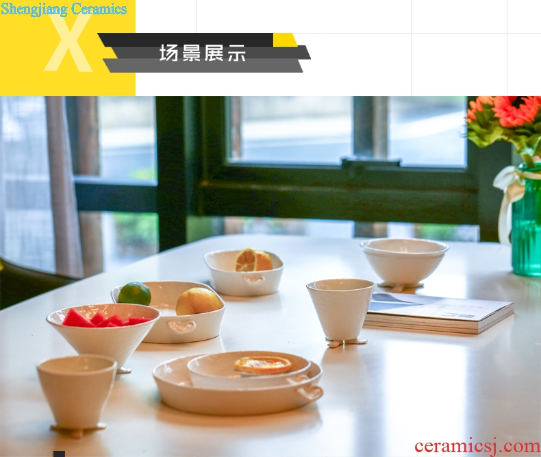 TaoXiChuan web celebrity dishes suit household contracted and pure and fresh and creative eating food bowl of ceramic plate original design
