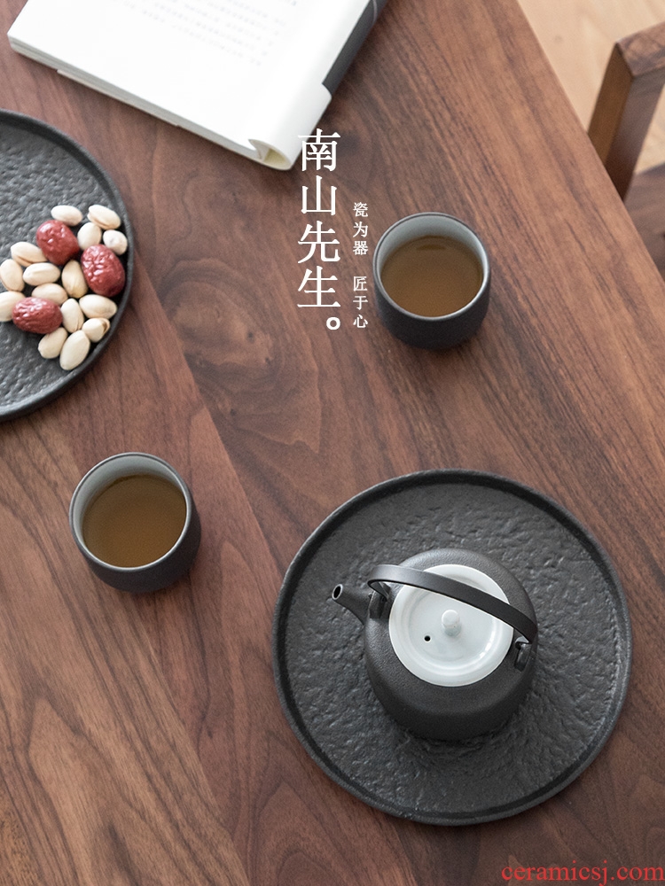 Mr Nan shan lingbi girder pot of kung fu tea set contracted Japanese dry tea tray ceramic teapot household