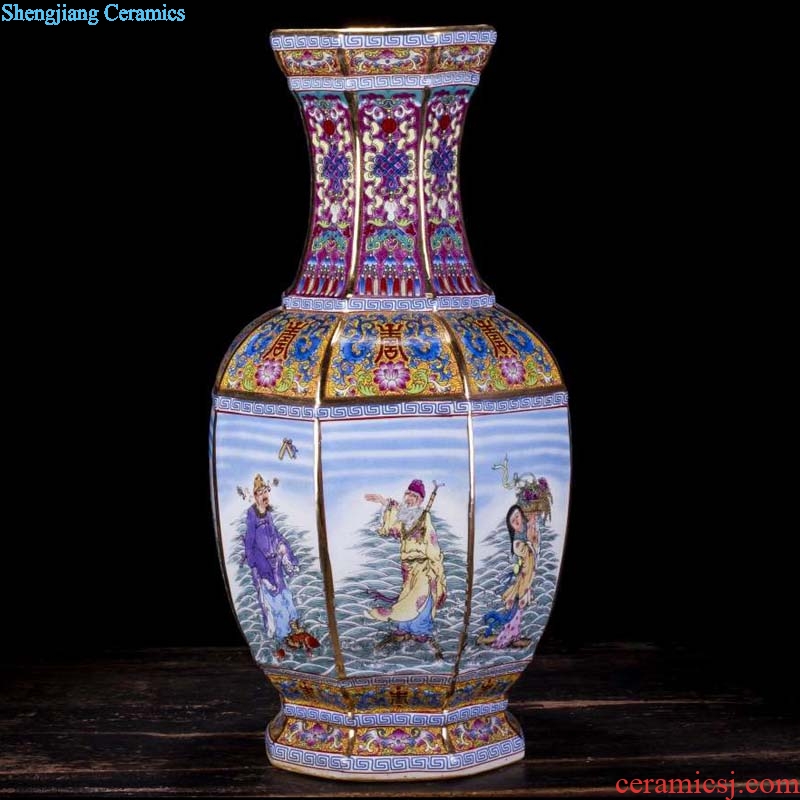 Jingdezhen porcelain colored enamel porcelain vases 20 high 30 to 50 high classical porcelain famille rose porcelain vase vase