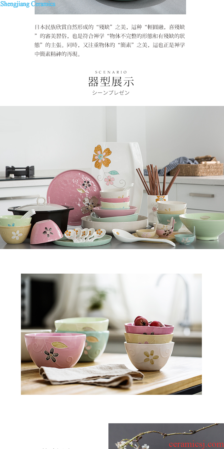 Ijarl million jia household creative hand-painted ceramic dish dish bowl chopsticks suit Japanese kitchen utensils gift box