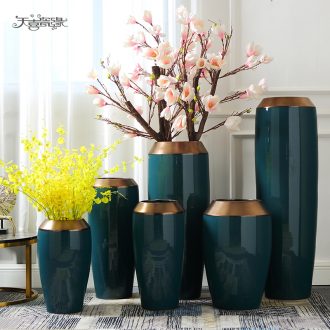 Number of large European ceramics vase high contracted pot sitting room dry flower flower POTS villa decorations furnishing articles