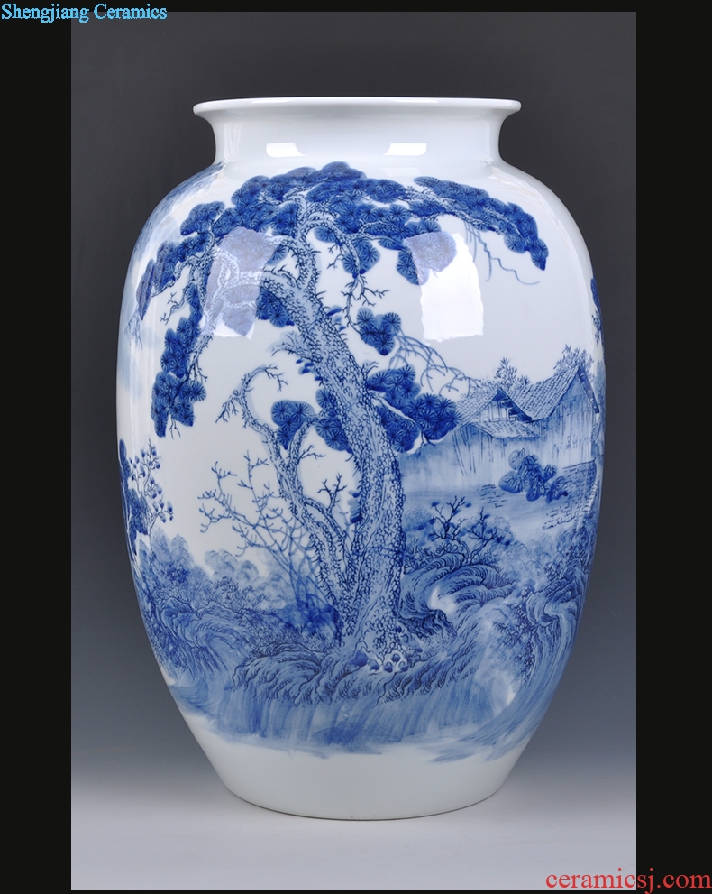Jingdezhen ceramics famous masterpieces hand-painted porcelain art of new Chinese style household adornment handicraft furnishing articles in the living room