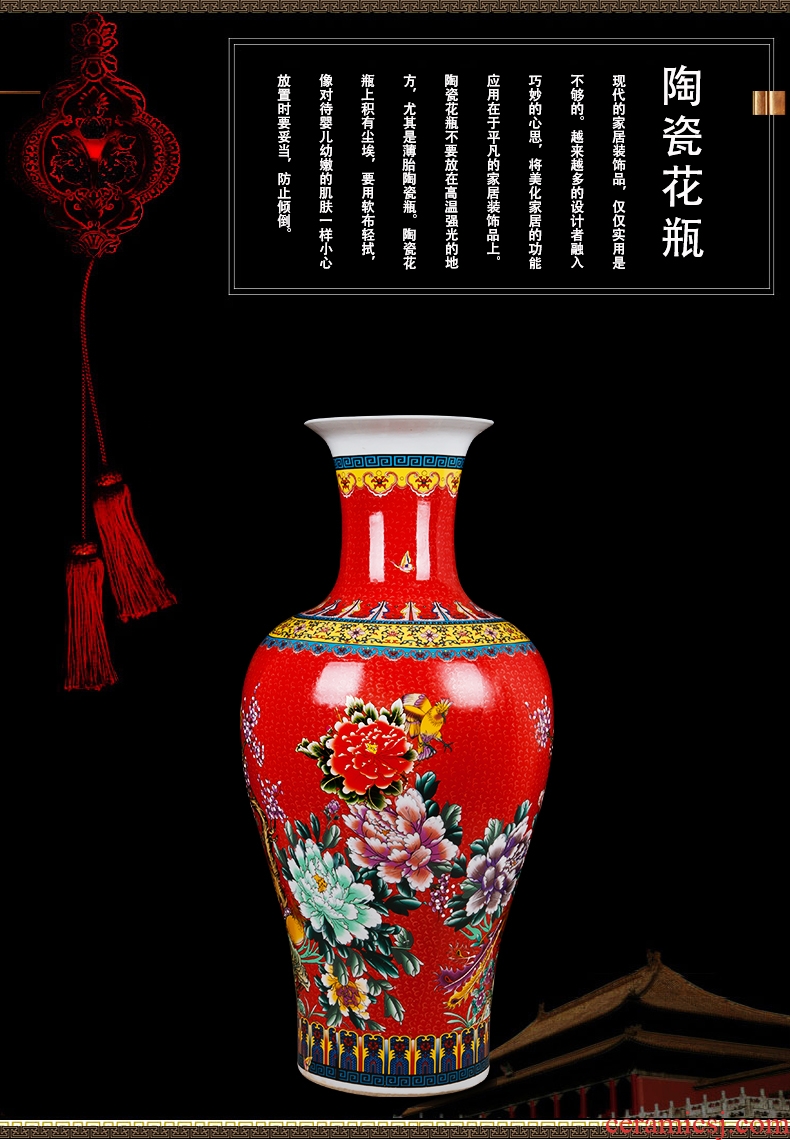 Jingdezhen ceramics of large vases, flower arranging hotel opening gifts home sitting room adornment is placed