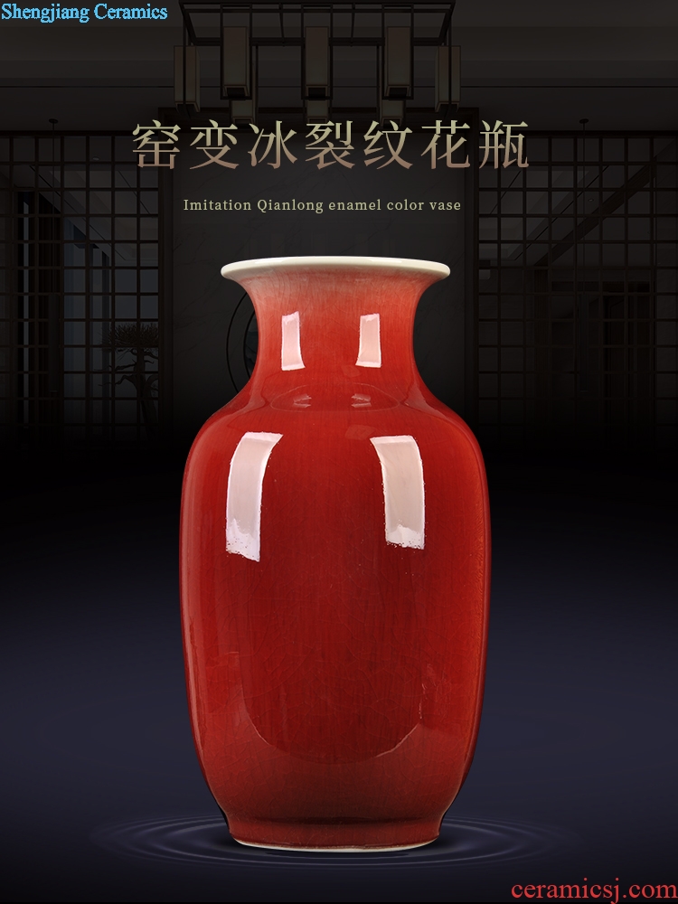 Ice to crack the vase of jingdezhen ceramics kiln ceramic bottle household decorates sitting room classical handicraft furnishing articles gifts