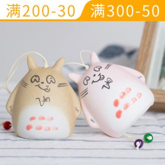 Totoro bells hang act the role of ceramic pendant lovely bedroom creative home balcony decoration pendant girl small and pure and fresh