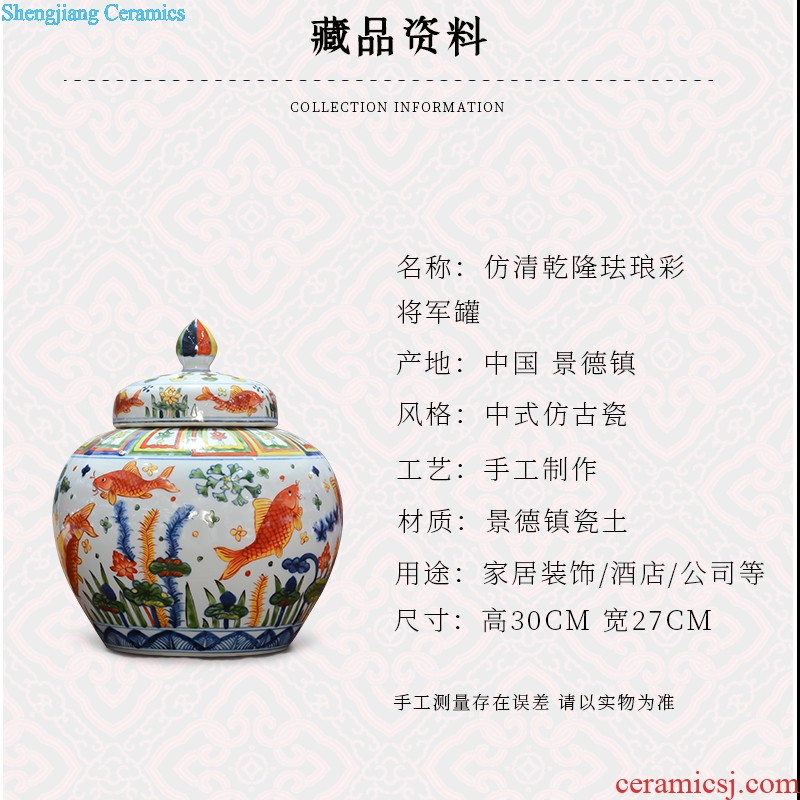 Scene, hand-painted big vase general blue and white porcelain jar of archaize sitting room place jingdezhen ceramic decorations