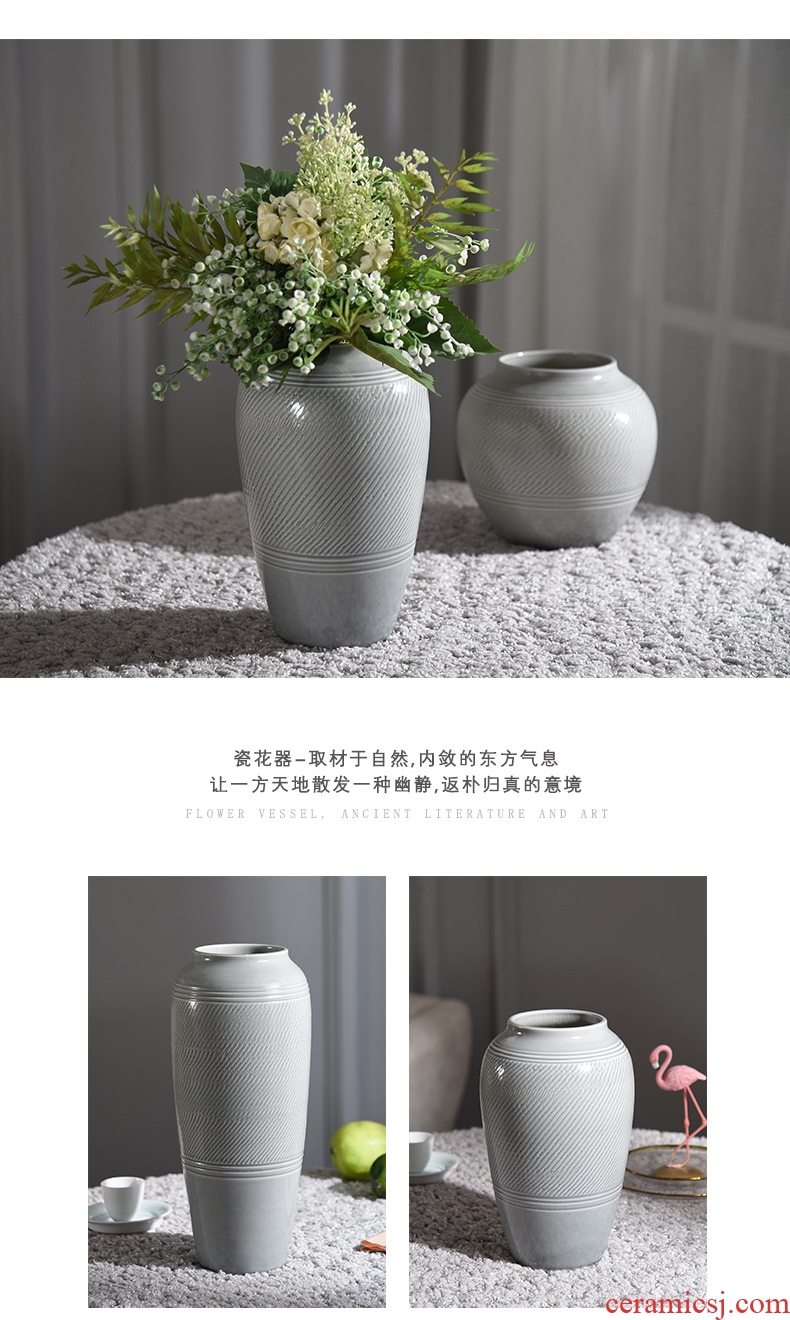 Contemporary and contracted sitting room mesa furnishing articles home decoration ceramic vase creative flower arrangement table dry flower art decoration