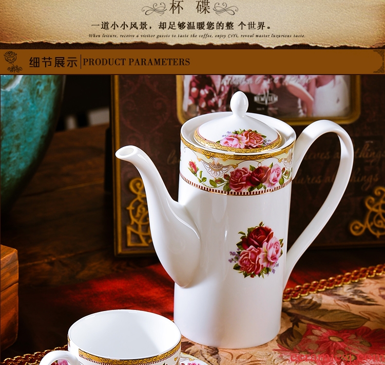 European style coffee coffee cup eight head suit married British ceramics scented tea tea tea set
