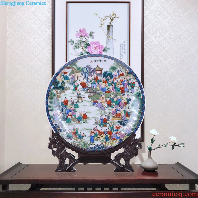 Jingdezhen ceramics Chinese style household act the role ofing is tasted handicraft sitting room porch decoration decoration plate plate of the ancient philosophers diagram