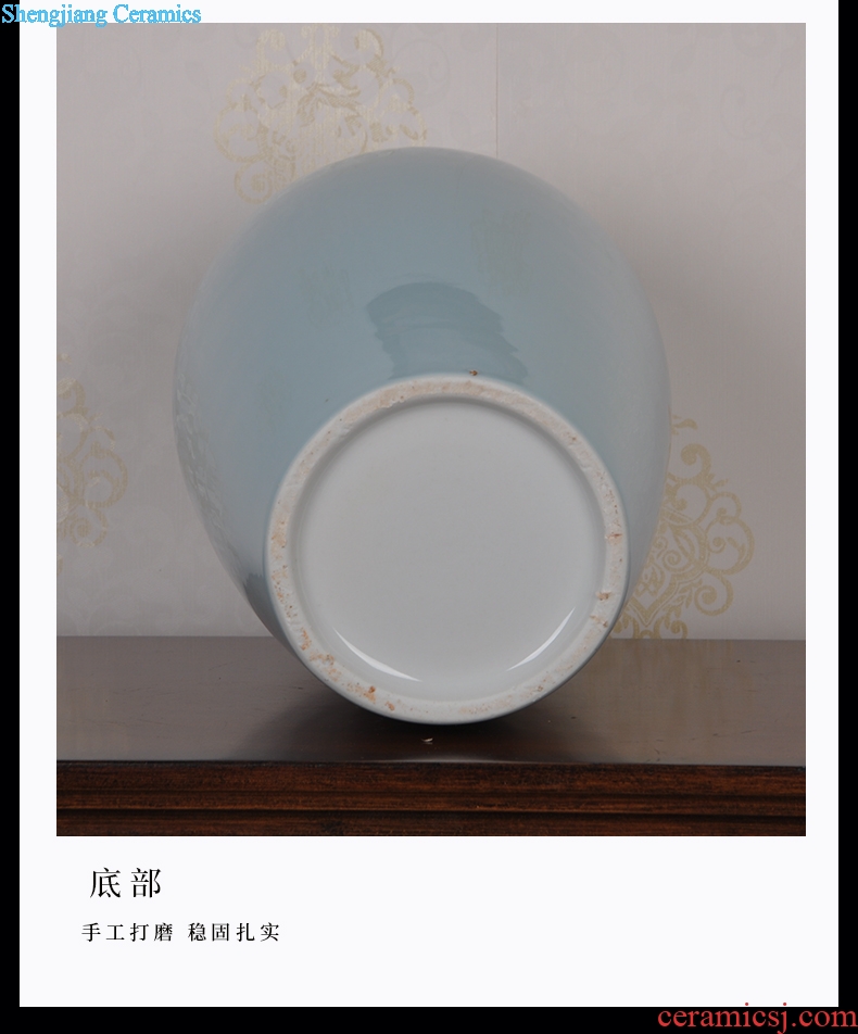Jingdezhen ceramics hand-painted three-piece suit modern household of Chinese style of freehand brushwork sitting room porch ark handicraft furnishing articles