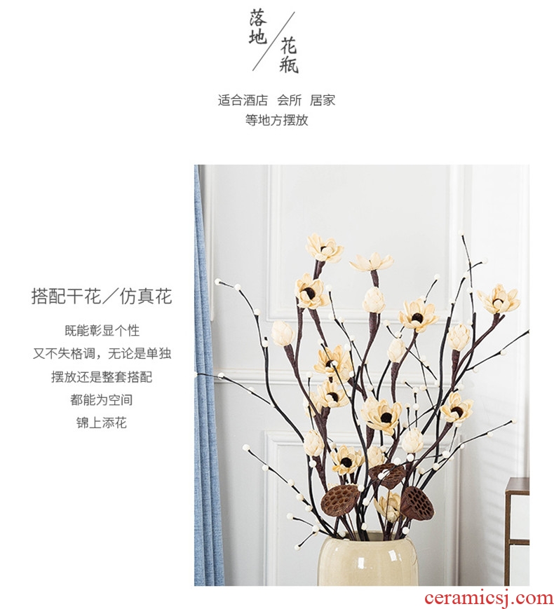 Jingdezhen ground vase large-sized ceramic dry flower is placed contemporary and contracted sitting room of Chinese style porch decoration flower arrangement