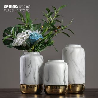 Nordic ceramic vase marble vase furnishing articles furnishing articles at home sitting room flower arranging dried flower decorations