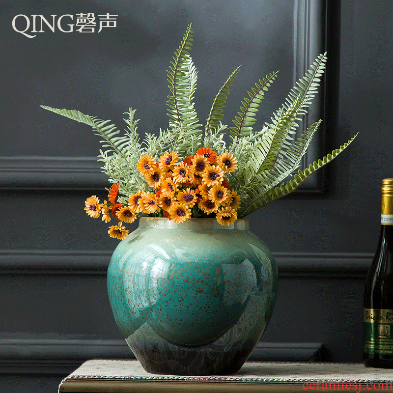 Vase furnishing articles contemporary and contracted style ceramic table sitting room home decoration flower arranging dried flower flower porcelain decoration