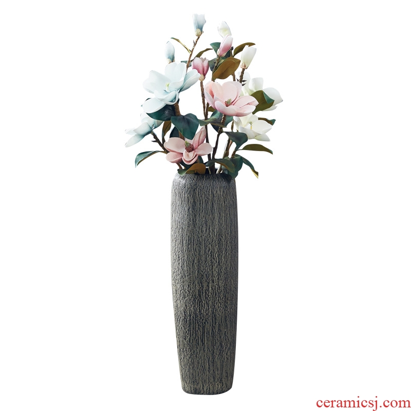 Contemporary and contracted floor vase large ceramic furnishing articles dried flower adornment restoring ancient ways suit Chinese style living room european-style flower arranging