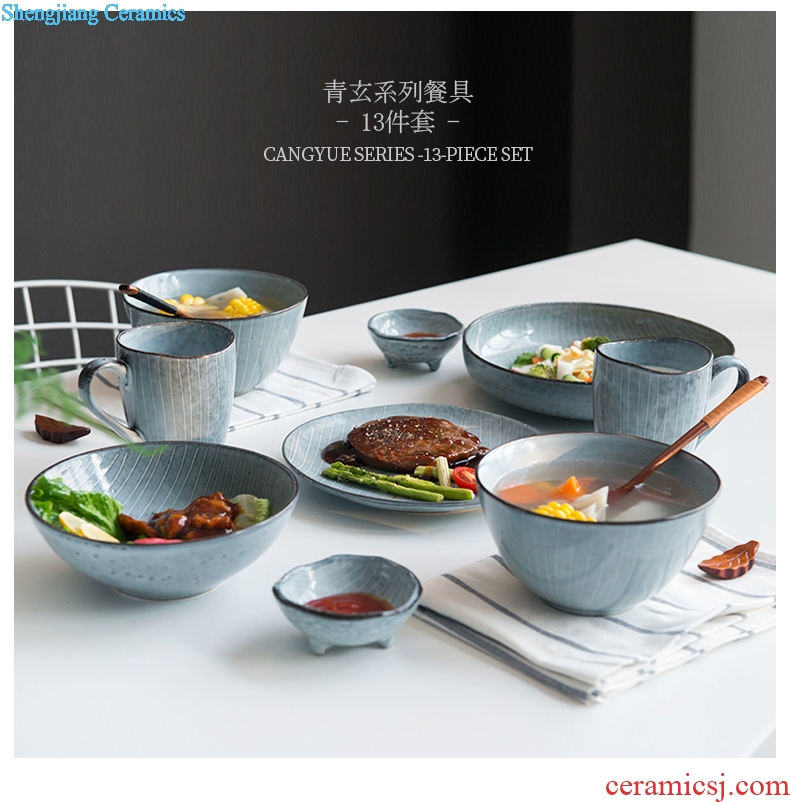 Million jia Japanese ceramics tableware restoring ancient ways suit dishes household good-looking tableware dishes 13 times of two people