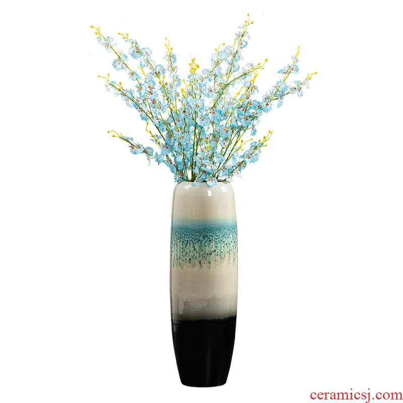 Jingdezhen ground vase large-sized ceramic sitting room porch decorate European contemporary and contracted style flower arranging furnishing articles