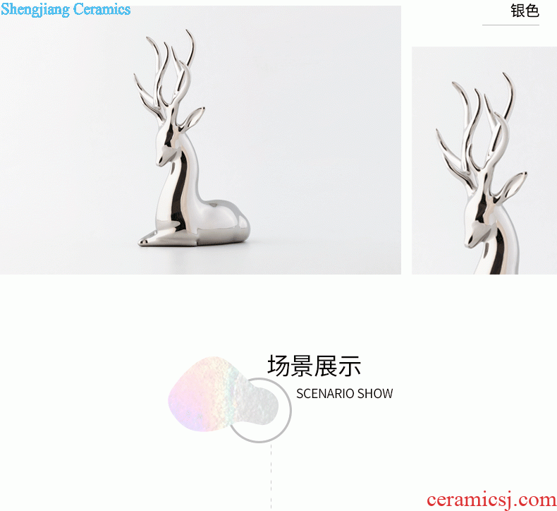 High Angle deer creative tea pet home decoration ceramic tea set tea ceremony decorative furnishing articles