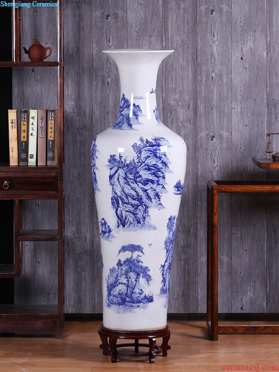Jingdezhen ceramics 1 meter big vase landed the sitting room TV ark porch furnishing articles furnishing articles household decorations
