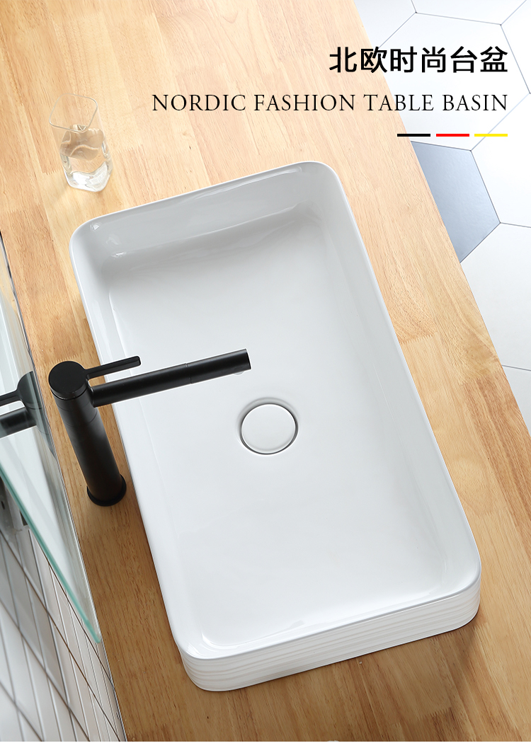Minimalist design sculpture art basin stage basin circular deep sink ceramic lavatory creative personality basin