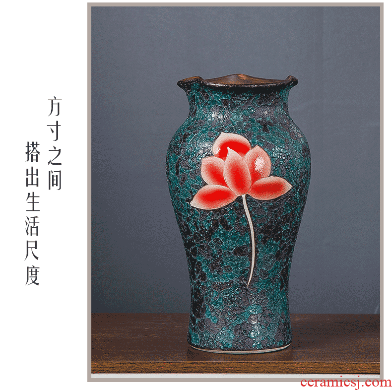 Gagarin jingdezhen ceramic vase flower adornment contracted American household wine cabinet mesa furnishing articles creative living room