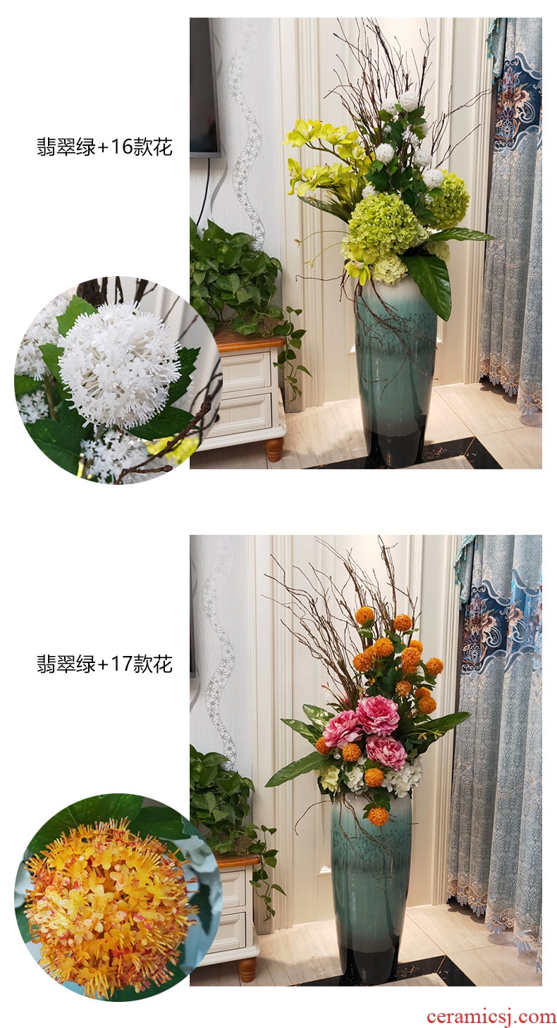Jingdezhen ceramic exposure to big vase landing simulation flower arranging the sitting room porch villa European contemporary and contracted furnishing articles