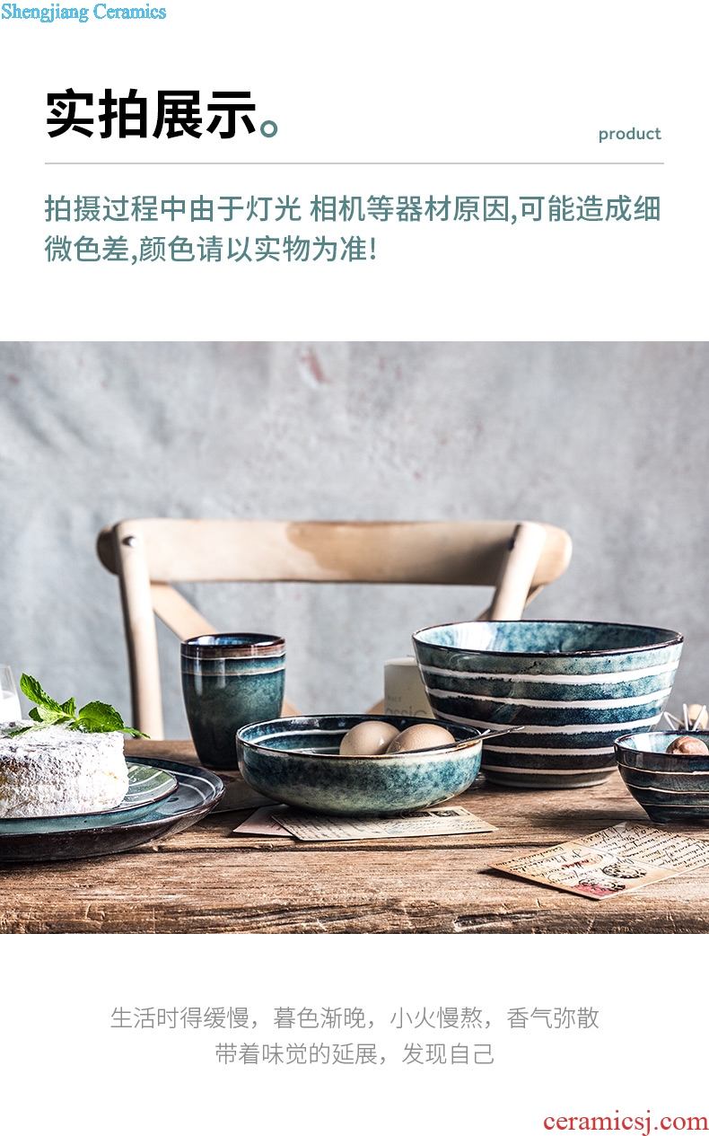 Nordic ceramic tableware, literary web celebrity good-looking Japanese new creative western food steak dinner plates