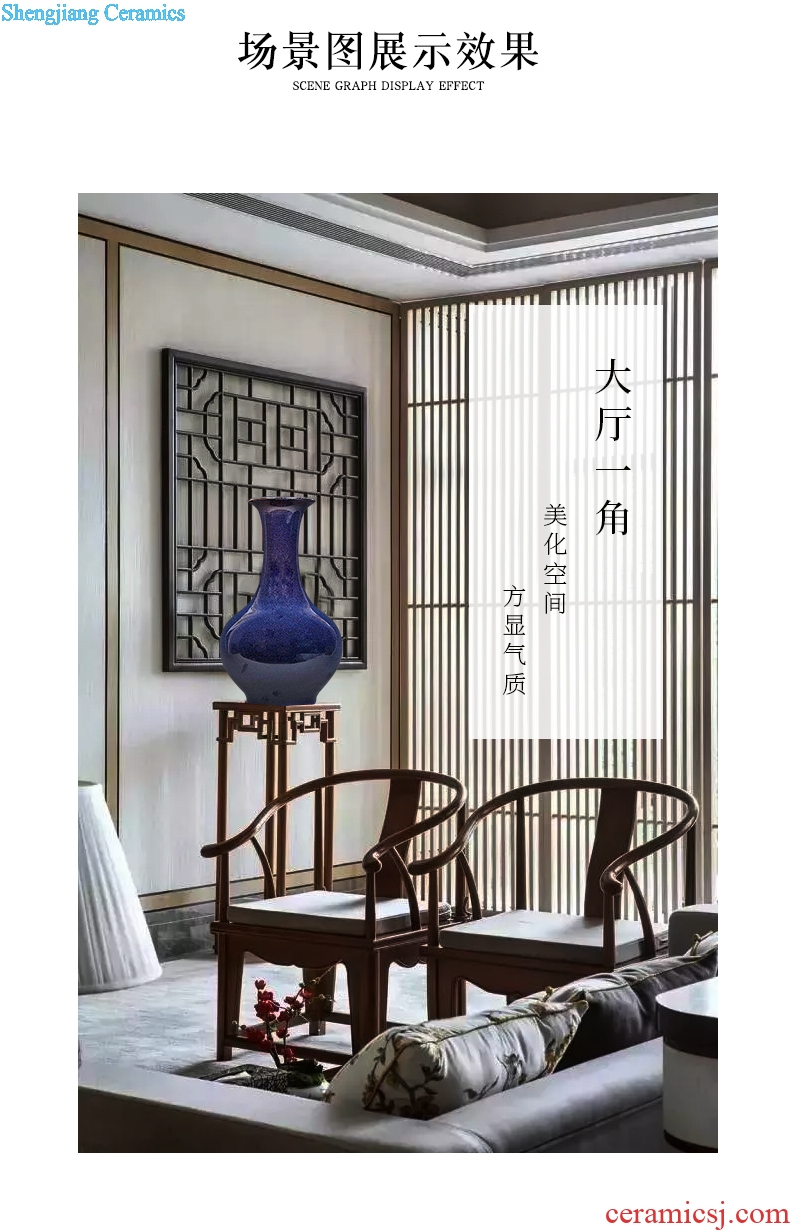 Jingdezhen ceramics archaize variable glaze vase new Chinese style household adornment sitting room porch rich ancient frame furnishing articles