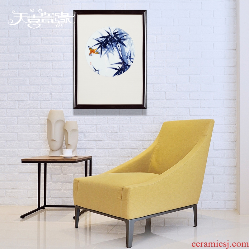 Jingdezhen famous hand-painted ceramic plate painting the living room decoration to the hotel restaurant adornment mural housewarming gift that hang a picture