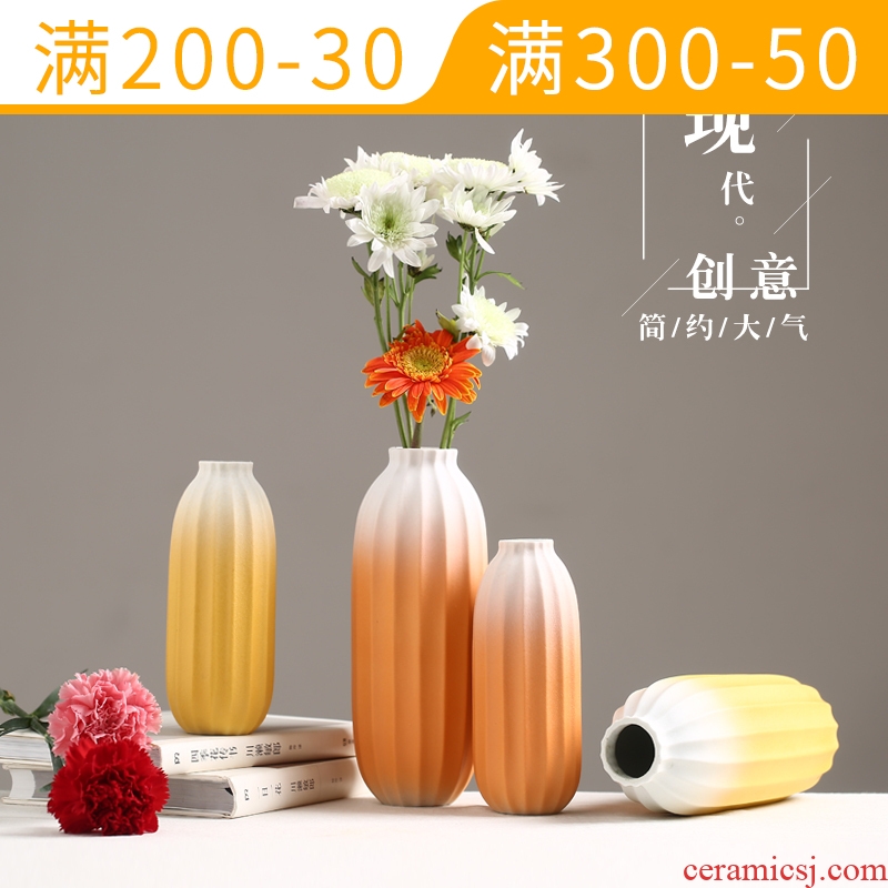 European vase furnishing articles simulation flower dried flowers flower arrangement sitting room adornment small ceramic suit small and pure and fresh flower pot