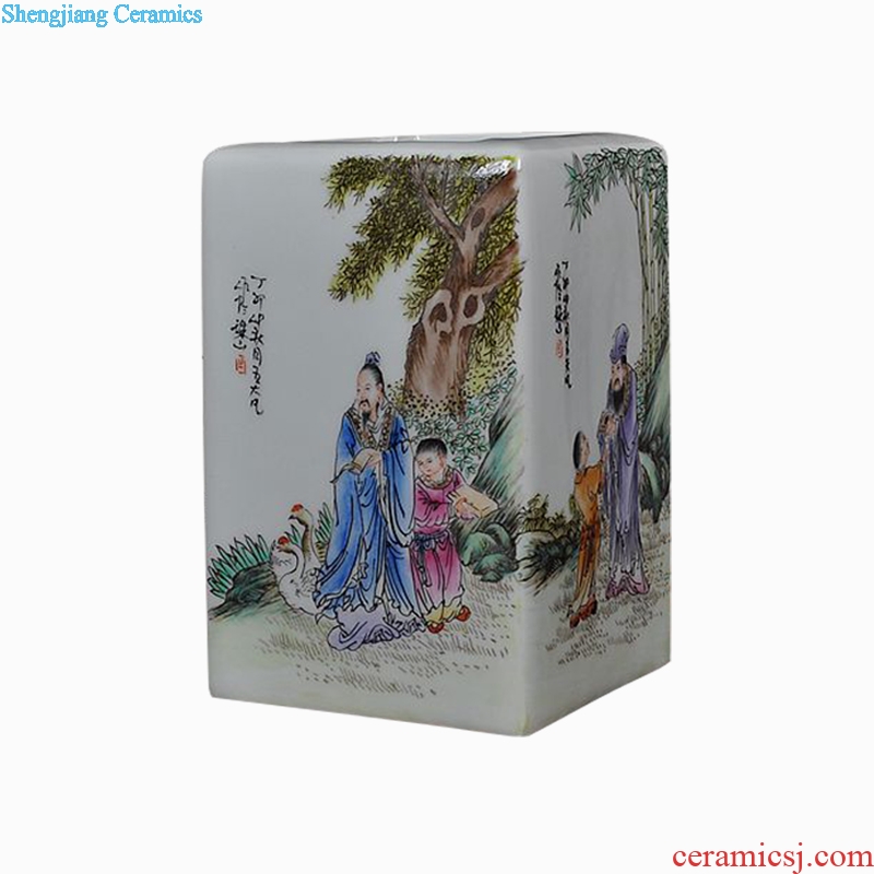 Jingdezhen ceramic furnishing articles hand-painted archaize character set, home act the role ofing study living room office decoration arts and crafts