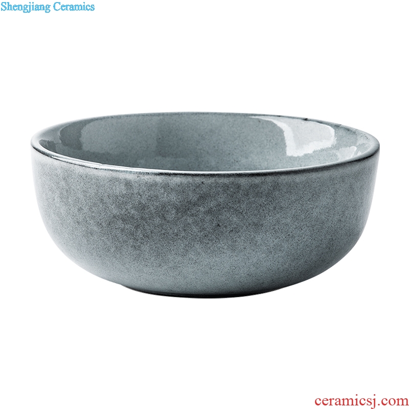 Bowl of household eating adult personality ceramic bowl ins wind restoring ancient ways the Nordic bowl of sugar water bowl dessert bowl of creativity