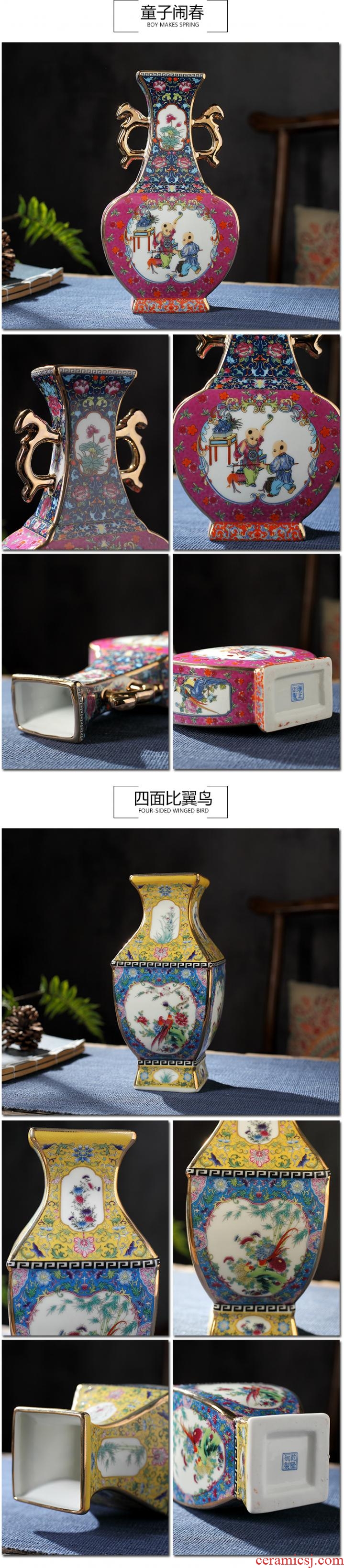 Jingdezhen ceramics vase furnishing articles of Chinese flower arranging office sitting room wine rich ancient frame TV ark adornment