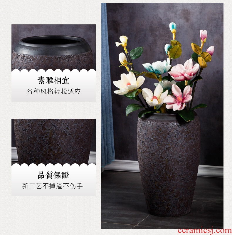 Jingdezhen porcelain vase of large Chinese style restoring ancient ways creative furnishing articles pottery decoration to the hotel office plug sitting room