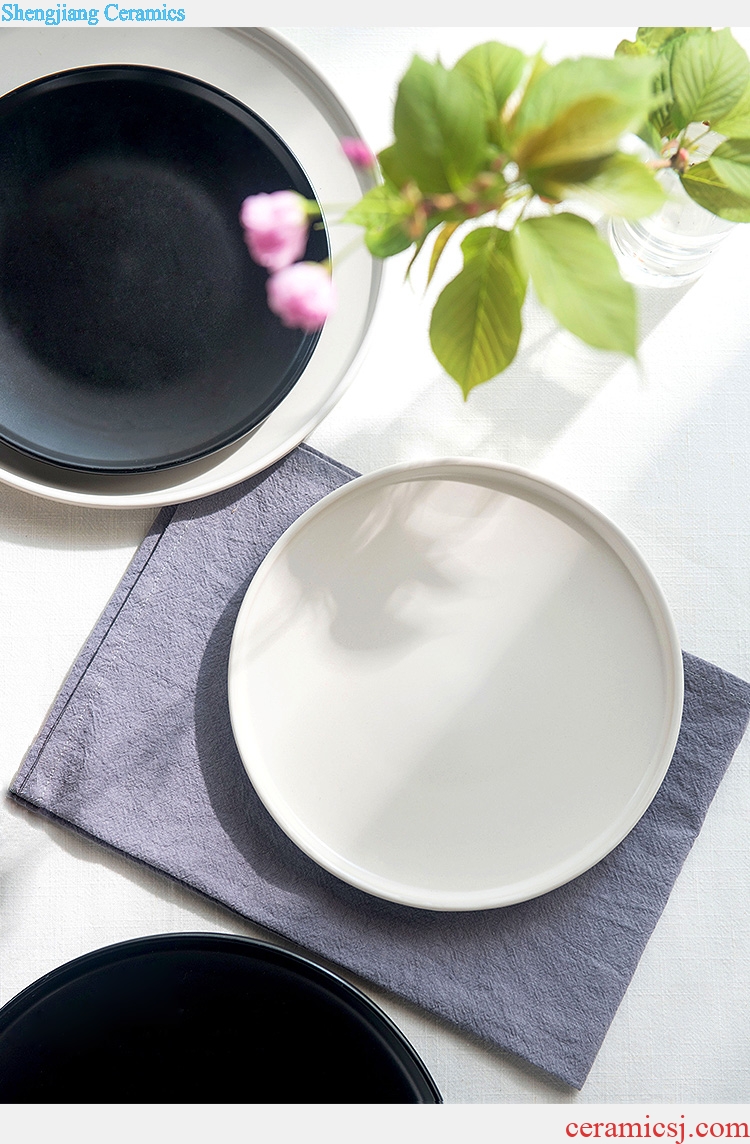 Ijarl Japanese ceramic creative household utensils flat steak western breakfast dish dish dish dish dish plate