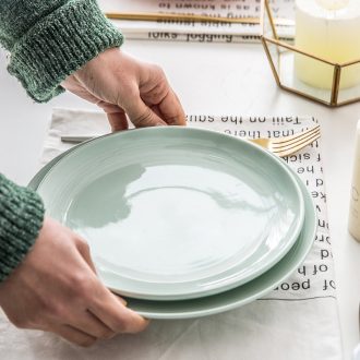 Korean new creative personality household ceramic plates plate beefsteak ins wind plate disc plate tableware