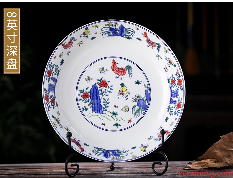 Dishes suit household contracted bone porcelain Chinese chopsticks combination of jingdezhen Chinese bowl tableware outfit dishes