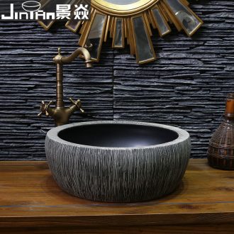 JingYan art on the sink basin ceramic basin is antique Chinese style restoring ancient ways basin hand drawing on 563