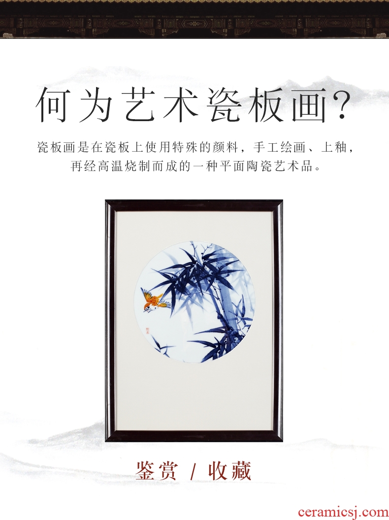 Jingdezhen famous hand-painted ceramic plate painting the living room decoration to the hotel restaurant adornment mural housewarming gift that hang a picture