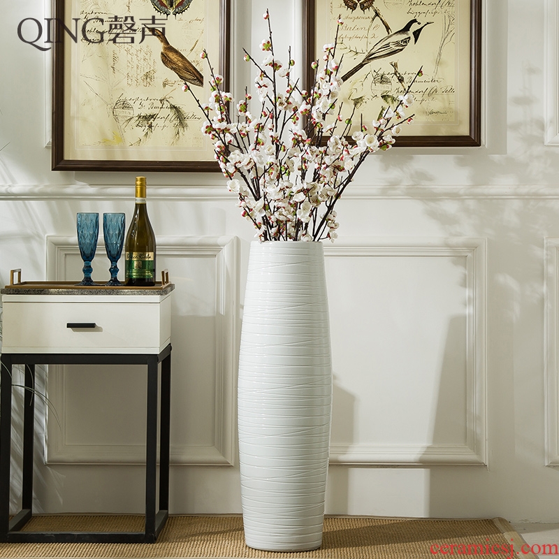 Large vase furnishing articles contemporary and contracted sitting room TV ark home decoration white ceramic flower arranging flower vases