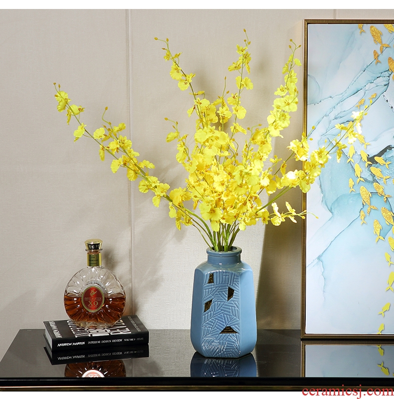 Light european-style luxury example room vases, flower arranging TV ark place the sitting room porch jingdezhen ceramic home decorations