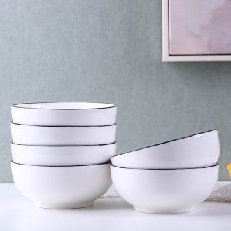 Jingdezhen dishes suit Nordic home eat rice bowl single ceramic tableware business bubble rainbow noodle bowl bowl dish bowl