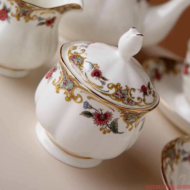 Ou tea set tea tea coffee bone porcelain coffee cup suit British red ceramic cups of household