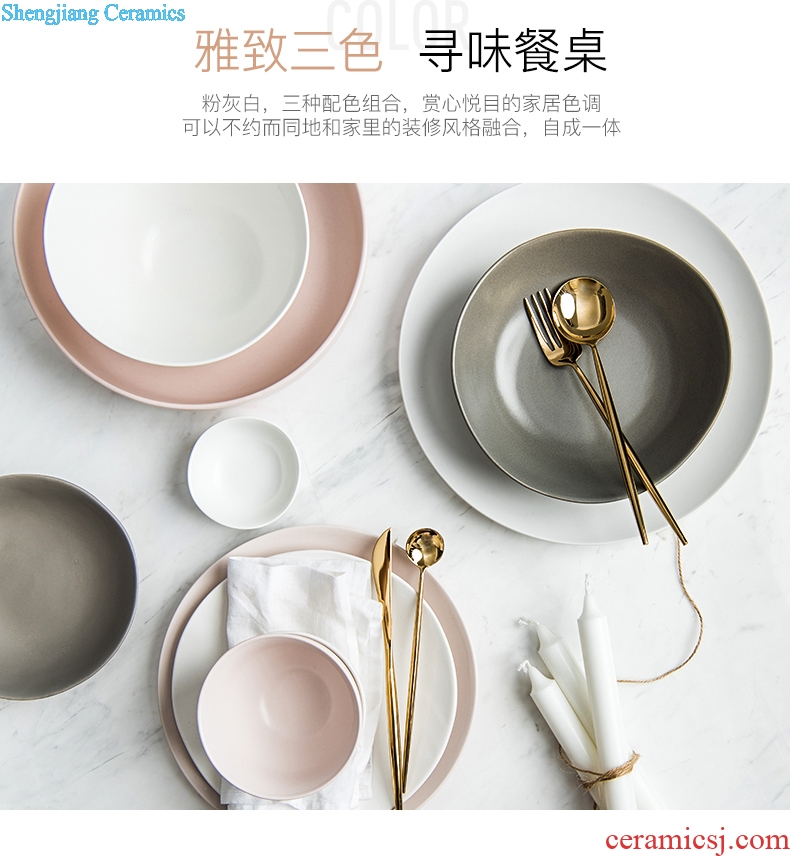 Million fine dishes suit Nordic ins web celebrity dish bowl plate tableware suit household wedding gift box ceramic bowl chopsticks
