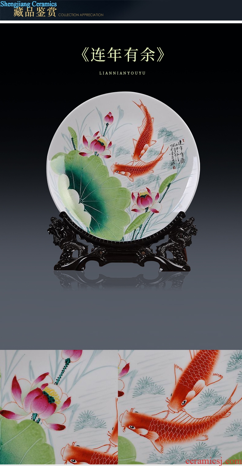 Scene, hang dish jingdezhen ceramics decoration plate of hand-painted has successively more than sit plate handicraft furnishing articles